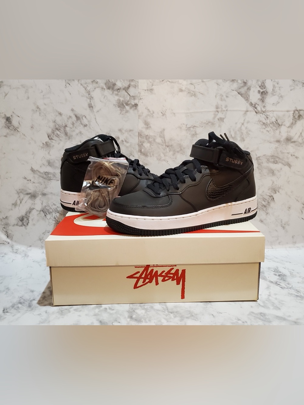 Nike Air Force 1 07 Mid SP Men’s Size 7 Black/Black-Black Brand New with Box